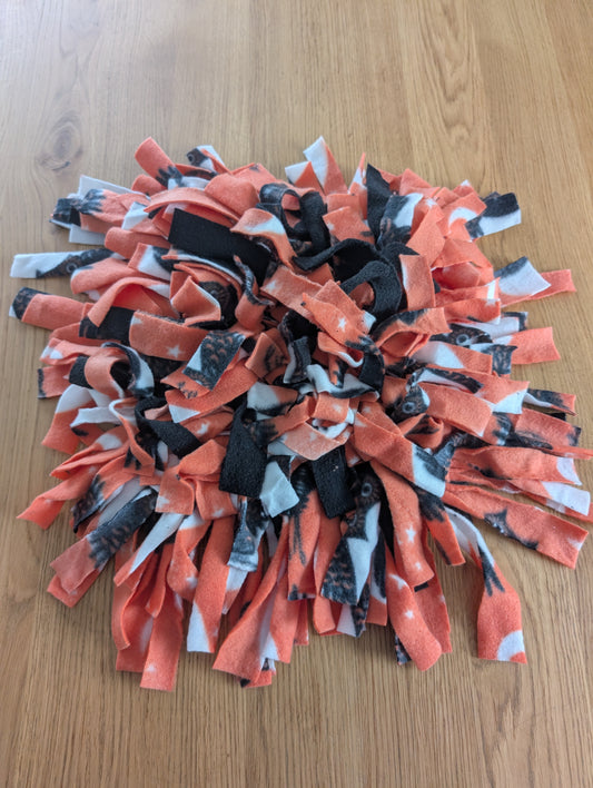 Handcrafted Halloween-themed snuffle mat - ready to ship