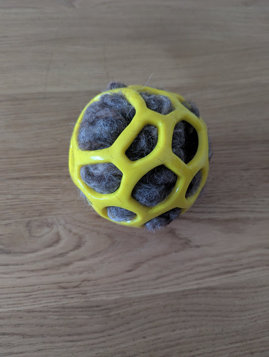 Handcrafted wool cage shredding ball - large - ready to ship
