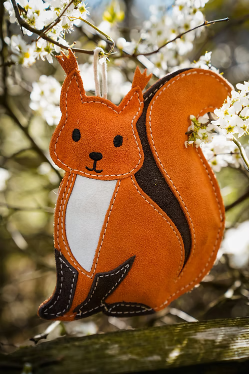 Hazel the Red Squirrel eco dog toy