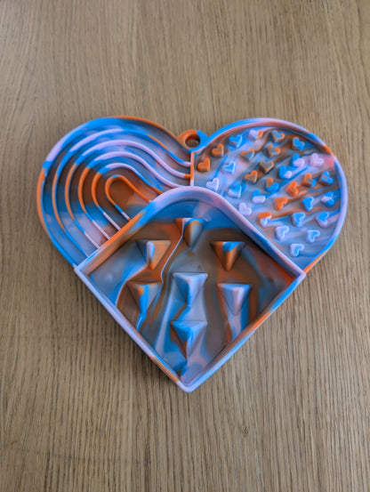 Heart lick mat