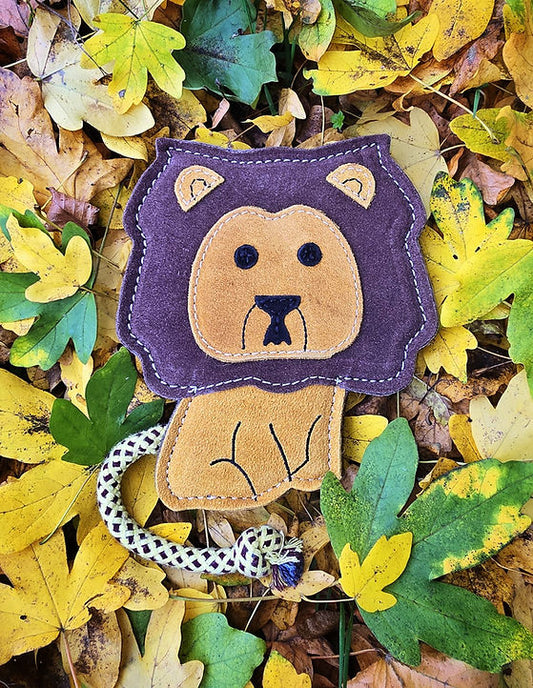 Howard the Lion shaped Tough Eco Dog Toy