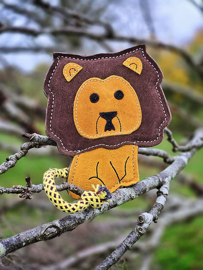 Howard the Lion shaped Tough Eco Dog Toy
